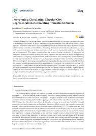 Pdf Interpreting Circularity Circular City Representations Concealing Transition Drivers