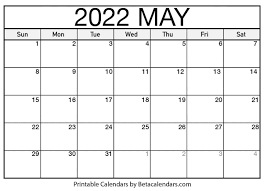 Free Printable May 2022 Calendar