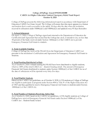 Under the cares act, eligible students may receive heerf emergency financial aid grants (heerf grants) to cover such expenses based on the pool of heerf available funds designated for students applying in the fall 2020 for cares act funds, recommended grant amounts would be Https Www Cod Edu Coronavirus Cares Act Pdf 10 8 20 Student Award Report Pdf