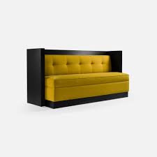 Mobilier chr (café, hôtel, restaurant) pour professionnel. Banquette Jaune Pour Cafe Restaurant Woodoo Collinet
