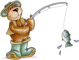 This black and white illustration shows 3 children, and their fishing poles, heading out for a. 26 Awesome Bear Fishing Clipart Cute Cartoon Drawings Bear Fishing Teddy Bear Clipart