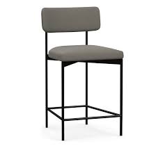 Maison Leather Bar Counter Stools Pottery Barn In 2020 Counter Stools Modern Counter Stools Leather Bar