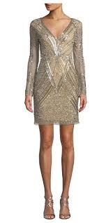 Parker Janette Metallic Bead Short Dress Beaded Dress Short Short Dresses Dresses