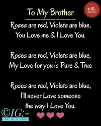Pin By Jasmine On Poems For James Happy Birthday Brother From Sister Brother Quotes Funny Brother Quotes