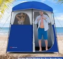 Amazon.com: Goplus 2 Room Shower Tent, Portable Camping Changing Tent with  Floor Drain,Detachable Rain Fly, Stakes & Ropes, UV Protection, Water ...