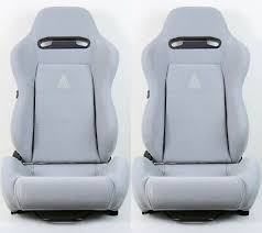 Racing seats are easily installed with the correct seat brackets (sold separately) and still offer the reliability of stock seats. 2x Black Reclinable Woven Fabric Bucket Wide Headrest Racing Seats Left Right Parts Accessories Automotive