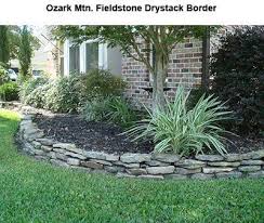 Fieldstone Border Google Search This Is What I D Like Around My Flower Beds But Maybe Just Stack 2 Backyard Landscaping Stone Landscaping Stone Flower Beds