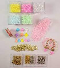 kit de micangas foscas e acessorios para pulseiras infantis filo materiais material para fazer bijuterias micanga pulseira infantil