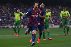 Highest goal scorer right now is lionel messi, with 30 scored goals. La Liga Top Scorers In 2019 20