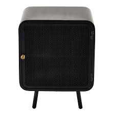 Metalen Nachtkastje Zwart Breedte 44 Cm Knokke Bedside Table Metal Bedside Table Black Metal Bedside Table