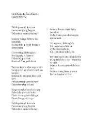 Download lagu segala perasaa dan streaming kumpulan lagu segala perasaa mp3 terbaru di downloadlagu.xyz dan nikmati, video klip segala perasaa mp4, lirik lagu segala perasaa full album. Lirik Lagu Terima Kasih Iamneeta Hujung Dunia Hanie Soraya