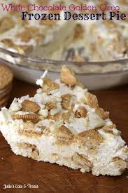 White Chocolate Golden Oreo Frozen Dessert Pie By Julie S Eats And Treats Oreo Recipes Pie Dessert Dessert Recipes