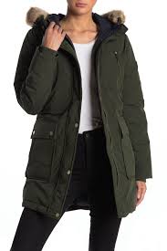 Michael Michael Kors Reversible Leopard And Logo Quilted Puffer Jacket Michael Michael Kors Missy Down Filled Faux Fur Trim Hood Anorak Nordstrom Rack In 2020 Women S Puffer Faux Fur Hood Anorak