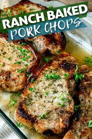 Ranch Oven Baked Pork Chops Recipe Pork Chop Recipes Baked Baked Pork Baked Pork Chops