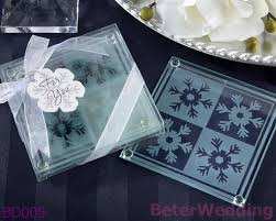 Free Shipping 50pcs 25box Bd005 Snowflake Glass Coasters Wedding Decoration Wedding Gift Wedding Souvenir Wedding Coasters Winter Wedding Favors Wedding Gifts