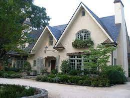 The elevation is cast stone. French Country Cottage French Country Exterior French Country House Cottage Exterior