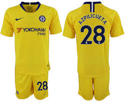 2018 19 Chelsea 28 Azpilicueta Away Soccer Jersey