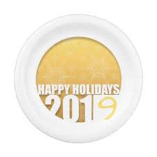 Happy Holidays 2019 Golden Snowflakes Paper Plate Zazzle Com Paper Snowflakes Paper Plates Happy New Year Design