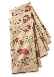 Kitchen Dish Towels Around The Barnyard Dish Towels Orvis Pig Decor Pig Kitchen Pig Lovers
