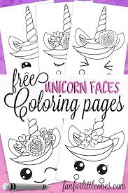 With unicorn online coloring experience kids expanding their skills and art. Unicorn Faces Coloring Pages For Kids Fun For Little Ones