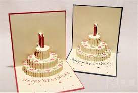 Happy Birthday 2 Card Gift Card For Birthday Kirigami Pattern Birthday Cake Card Birthday Cards Happy Christmas Card