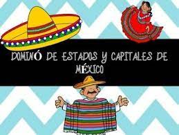 Domino Of States And Capitals Of Mexico You Can Use It For Spanish Or Geography Class Also You Can Use It For A States And Capitals Geography Class Geography