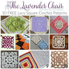 More images for free granny square pattern » 10 Free Lacy Crochet Square Patterns The Lavender Chair