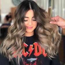 Ash Blonde Ombre Say Hello To The Perfect Blonde Shade For Those With Deep Mocha Roots Th Balayage Hair Blonde Blonde Hair With Roots Dark Roots Blonde Hair