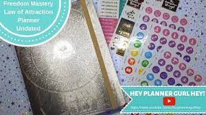 I first heard about the law of attraction planner thru another blogger's email that i received. Freedom Mastery Law Of Attraction Planner Undated B5 Glitter Gold Youtube