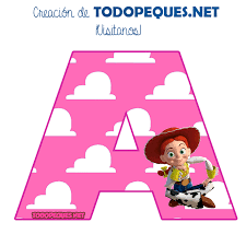 Letras De Toy Story Rosa Jessy La Vaquerita Alfabeto Para Imprimir Gratis Todo Peques Para ampliar el dibujo de abecedario con dibujos haga click sobre el para guardar o imprimir directamente. letras de toy story rosa jessy la