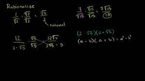 What is 9 the square root of? Intro To Rationalizing The Denominator Algebra Video Khan Academy