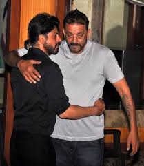 With Sanjay Dutt Just Out Of Prison 29 Feb 2016 Shahrukh Khan Bollywood Photos Bollywood Images