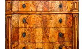 We got this stunning burled wood dresser through an online auction. 1 European Inspired Chest Of Burl Wood