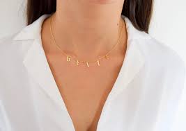 Gothic Name Necklace Custom Name Choker Personalized Necklace Dangle Letter Name Necklace Old Eng Personalized Choker Necklace Name Necklace Name Choker