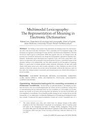 There's even outdoor recessed lighting for spaces like patios. Pdf Multimodal Lexicography The Representation Of Meaning In Electronic Dictionaries