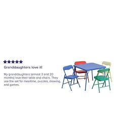 Up to 70% off · something for everyone · top brands & styles Kids Colorful 5 Piece Folding Table And Chair Set Edleess Com Edleess