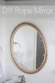 Diy Rope Bathroom Mirror Tutorial Nautical Bathroom Southernrevivals Com Beach Bathroom Decor Rope Mirror Nautical Bathrooms