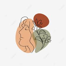 Aesthetic girls drawing no face. Line Art Girl Face Portrait And Flower Aesthetic Beauty Natural Aesthetic Png Transparent Clipart Image And Psd File For Free Download