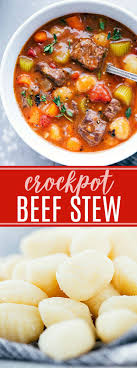 Crockpot Beef And Gnocchi Stew Beef Stew Crockpot Recipes Crockpot Beef