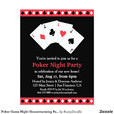 Poker Game Night Housewarming Party Invitation Zazzle Com Housewarming Party Invitations Poker Party Poker