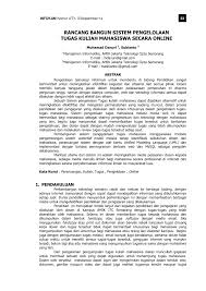 Pdf Rancang Bangun Sistem Pengelolaan Tugas Kuliah Mahasiswa Secara Online