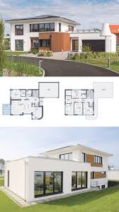 Fertighaus Stadtvilla Modern Mit Garage Walmdach Einfamilienhaus Grundriss 5 Zimmer 3 Kinderzimmer 2 Vollges Moderne Grundrisse Haus Stadtvilla