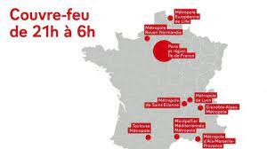 Dernière étape attendue le 30 juin avec la fin des jauges à l'intérieur des bars et restaurants et la tenue d'événements de plus de 1000 personnes sous réserve d'un pass sanitaire. Carte Couvre Feu Ces Villes Ou Il Va Falloir L Observer Lci