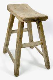 We do not accept returns or exchanges. Antique Chinese Workers Stool Saddle Shape