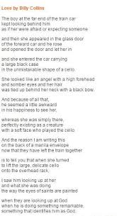 Love By Billy Collins Poetry Ideas Billy Collins Writing Poetry