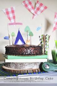 All ready for a camping adventure! Camping Themed Birthday Cake