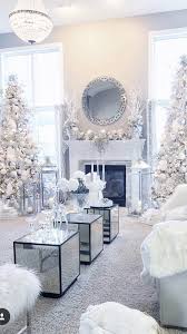 What A Winter Wonderland I Love How It Just Looks So Wintery White Inside Even Though I Don T Lik White Christmas Decor Christmas Living Rooms Christmas Room