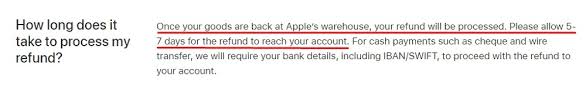 For returns to an apple retail store for cash, cash equivalent, and check transactions over $750, apple will mail a refund check to you within 10 business days. The Most Important Clauses For Your Return And Refund Policy Free Privacy Policy