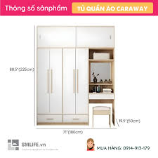 SMLIFE | Tủ Quần áo Kết Hợp Bàn Trang điểm đẹp Caraway