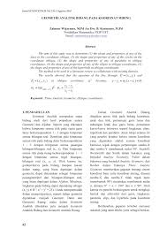 Geometri analitik rumus penjelasan contoh soal dan jawaban dalam bidang geometri pemahaman mengenai pengertian garis, titik, bidang, dan geometri analitik bidang ruang i garis kutub polar suatu lingkaran tentukan persamaan garis kali ini saya bagikan soal dan kunci jawaban lengkap. Pdf Geometri Analitik Bidang Pada Koordinat Miring